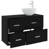 Ensemble de mobilier de salle de bain 2 pcs Chêne noir 630125630125