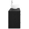 Ensemble de mobilier de salle de bain 2 pcs Chêne noir 630125630125
