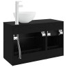 Ensemble de mobilier de salle de bain 2 pcs Chêne noir 630125630125