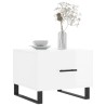Tables basses 2 pcs blanc brillant 50x50x40cm bois d'ingénierie 630126630126