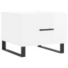 Tables basses 2 pcs blanc brillant 50x50x40cm bois d'ingénierie 630126630126