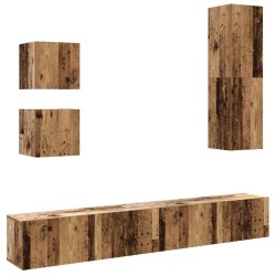 Ensemble de meuble TV mural 5 pcs vieux bois bois d'ingénierie 630127630127