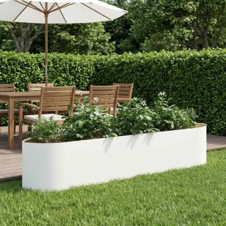 Jardin surélevé Blanc 220 x 40 x 40 cm Acier 630129630129