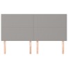 Tête de lit Gris clair 200x5x118/128 cm Tissu 630130630130