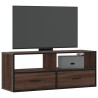 Meuble TV chêne marron 100x31x39,5cm bois d'ingénierie et métal 630134630134
