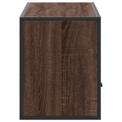 Meuble TV chêne marron 100x31x39,5cm bois d'ingénierie et métal 630134630134