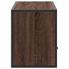 Meuble TV chêne marron 100x31x39,5cm bois d'ingénierie et métal 630134630134