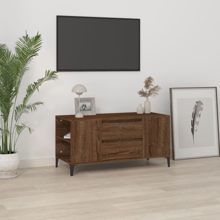 Meuble TV Chêne marron 102x44,5x50 cm Bois d'ingénierie 630135630135