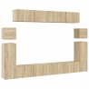 Ensemble de meubles TV 8 pcs Chêne sonoma Bois d'ingénierie 630136630136