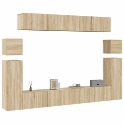 Ensemble de meubles TV 8 pcs Chêne sonoma Bois d'ingénierie 630136630136