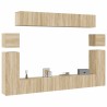 Ensemble de meubles TV 8 pcs Chêne sonoma Bois d'ingénierie 630136630136