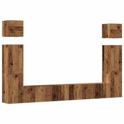Ensemble de meuble TV mural 6 pcs vieux bois bois d'ingénierie 630139630139