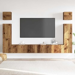 Ensemble de meuble TV mural 6 pcs vieux bois bois d'ingénierie 630139630139