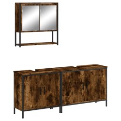Ensemble de meubles de salle de bain 3 pcs Chêne fumé 630142630142