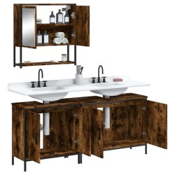 Ensemble de meubles de salle de bain 3 pcs Chêne fumé 630142630142