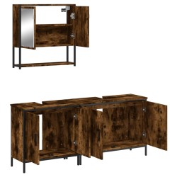 Ensemble de meubles de salle de bain 3 pcs Chêne fumé 630142630142