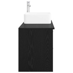 Ensemble de mobilier de salle de bain 2 pcs Chêne noir 630143630143