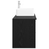 Ensemble de mobilier de salle de bain 2 pcs Chêne noir 630143630143