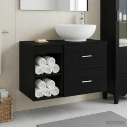 Ensemble de mobilier de salle de bain 2 pcs Chêne noir 630146630146