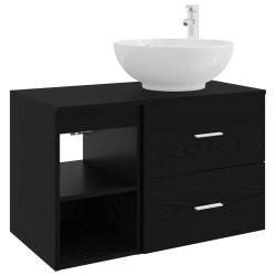 Ensemble de mobilier de salle de bain 2 pcs Chêne noir 630146630146
