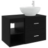 Ensemble de mobilier de salle de bain 2 pcs Chêne noir 630146630146