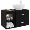 Ensemble de mobilier de salle de bain 2 pcs Chêne noir 630146630146