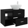Ensemble de mobilier de salle de bain 2 pcs Chêne noir 630146630146