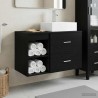 Ensemble de mobilier de salle de bain 2 pcs Chêne noir 630147630147