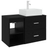 Ensemble de mobilier de salle de bain 2 pcs Chêne noir 630147630147