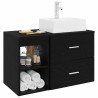 Ensemble de mobilier de salle de bain 2 pcs Chêne noir 630147630147