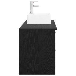 Ensemble de mobilier de salle de bain 2 pcs Chêne noir 630147630147
