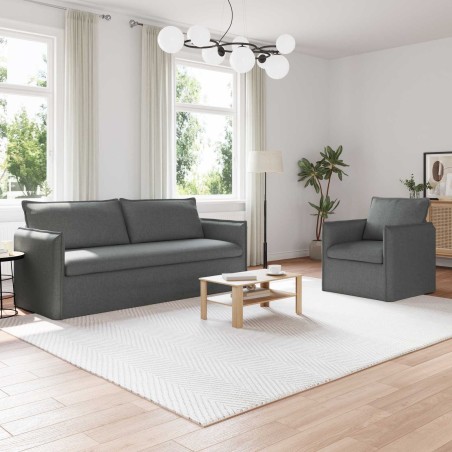 Ensemble de Canapés 2 pcs Gris foncé 196 x 82 x 85 cm Tissu 630149630149