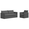 Ensemble de Canapés 2 pcs Gris foncé 196 x 82 x 85 cm Tissu 630149630149