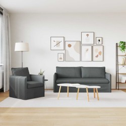 Ensemble de Canapés 2 pcs Gris foncé 196 x 82 x 85 cm Tissu 630149630149