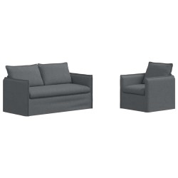 Ensemble de Canapés 2 pcs Gris foncé 156 x 82 x 85 cm Tissu 630150630150