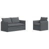 Ensemble de Canapés 2 pcs Gris foncé 156 x 82 x 85 cm Tissu 630150630150