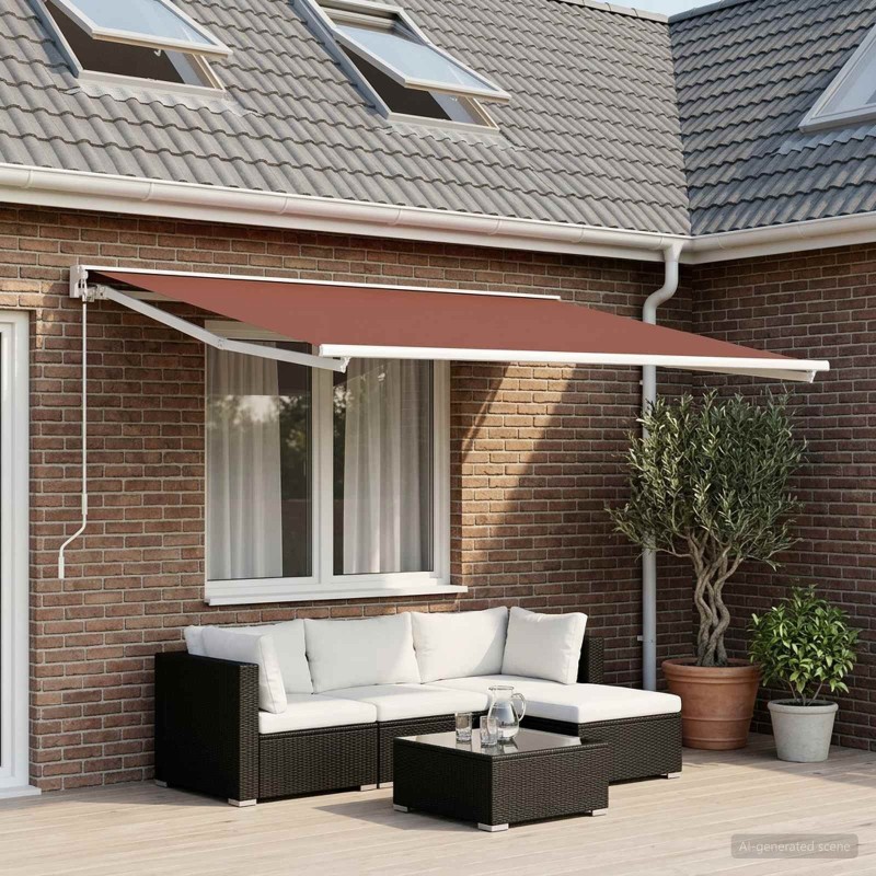 Toile de rechange pour auvent Marron 250 x 200 cm Polyester 630155630155