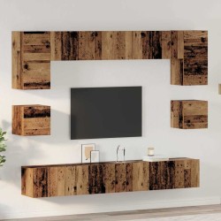 Ensemble meuble TV 8 pcs Bois Ancien Bois d'ingénierie 630157630157