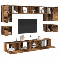 Ensemble meuble TV 8 pcs Bois Ancien Bois d'ingénierie 630157630157