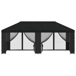 Gazebo avec murs latéraux 6 x 3 m Noir Polyester et Acier 190 630159630159