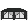 Gazebo avec murs latéraux 6 x 3 m Noir Polyester et Acier 190 630159630159