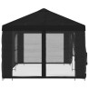 Gazebo avec murs latéraux 6 x 3 m Noir Polyester et Acier 190 630159630159