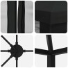 Gazebo avec murs latéraux 6 x 3 m Noir Polyester et Acier 190 630159630159