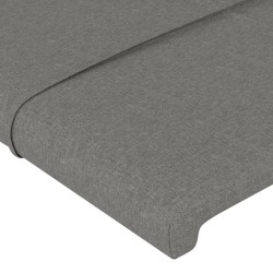 Tête de lit Gris foncé 160x5x118/128 cm Tissu 630162630162