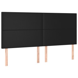 Tête de lit Noir 180x5x118/128 cm Similicuir 630163630163