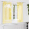 Voilages à œillets 2 pcs jaunes 140 x 140 cm 630165630165