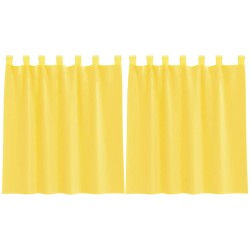 Voilages à œillets 2 pcs jaunes 140 x 140 cm 630165630165