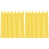 Voilages à œillets 2 pcs jaunes 140 x 140 cm 630165630165