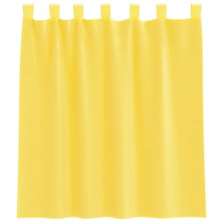 Voilages à œillets 2 pcs jaunes 140 x 140 cm 630165630165