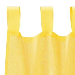 Voilages à œillets 2 pcs jaunes 140 x 140 cm 630165630165